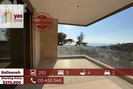 Ballouneh 210m2 | High-End | Prime Location | View |PAYMENT FACILITIES Ballouneh 210m2 | High-End | Prime Location | View |PAYMENT FACILITIES