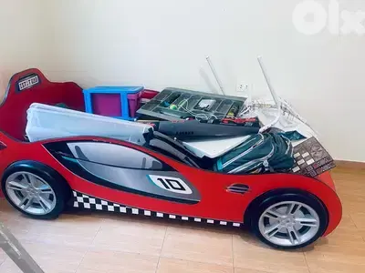 Kids racing car bed with closet Kids racing car bed with closet