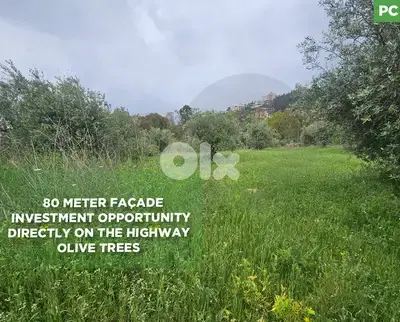 Directly on the Highway ,80 meter façade,Zgharta /زغرتا REF#PC135599 Directly on the Highway ,80 meter façade,Zgharta /زغرتا REF#PC135599