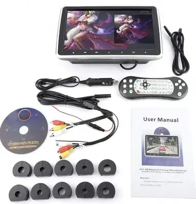 10.1 Inch Car Headrest Mount Monitor DVD Player-Dual Audio Video HDMI 10.1 Inch Car Headrest Mount Monitor DVD Player-Dual Audio Video HDMI
