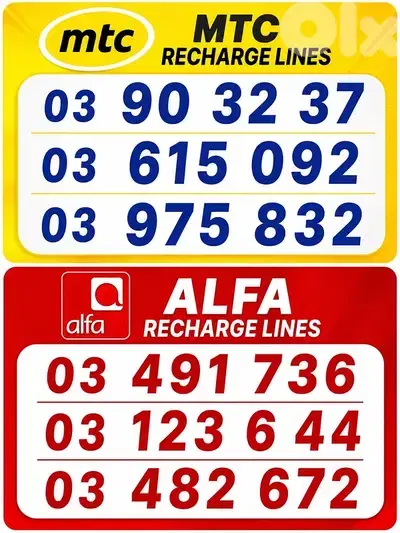special numbers mtc and alfa special numbers mtc and alfa