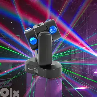 Rotating Laser Beam Moving Head 8 LED RGBW Stage Light DMX Disco Party Rotating Laser Beam Moving Head 8 LED RGBW Stage Light DMX Disco Party